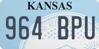 KS license plate 964BPU