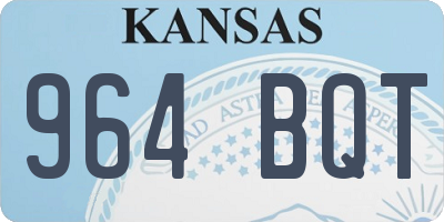KS license plate 964BQT