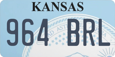 KS license plate 964BRL