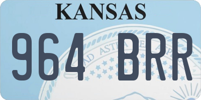 KS license plate 964BRR