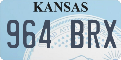 KS license plate 964BRX