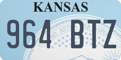 KS license plate 964BTZ