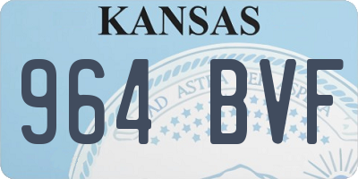 KS license plate 964BVF