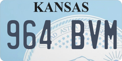 KS license plate 964BVM