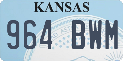 KS license plate 964BWM