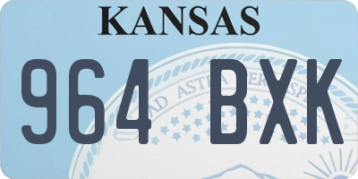 KS license plate 964BXK
