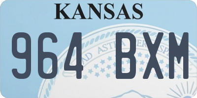 KS license plate 964BXM