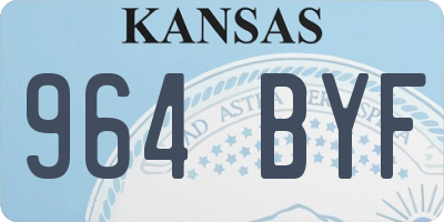 KS license plate 964BYF