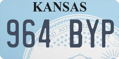 KS license plate 964BYP