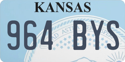 KS license plate 964BYS
