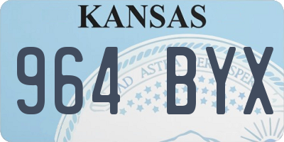 KS license plate 964BYX