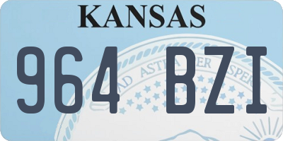 KS license plate 964BZI