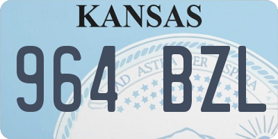 KS license plate 964BZL