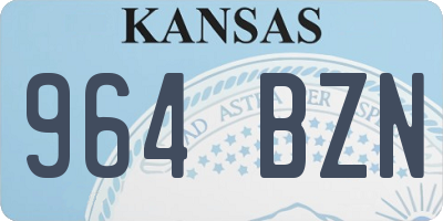 KS license plate 964BZN