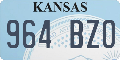 KS license plate 964BZO