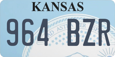 KS license plate 964BZR