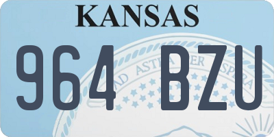 KS license plate 964BZU