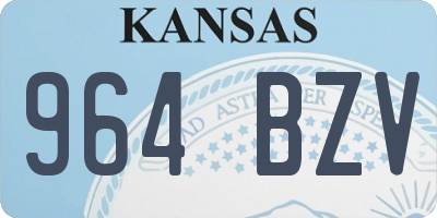 KS license plate 964BZV