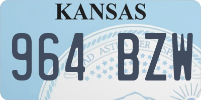 KS license plate 964BZW
