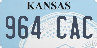 KS license plate 964CAC