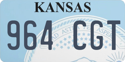 KS license plate 964CGT