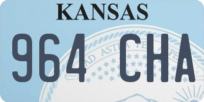 KS license plate 964CHA