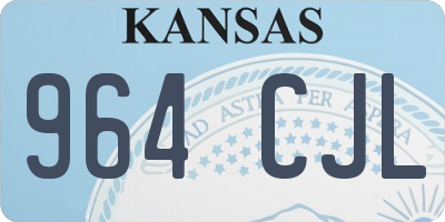 KS license plate 964CJL
