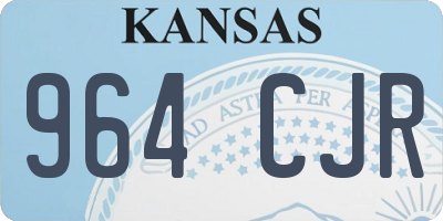 KS license plate 964CJR