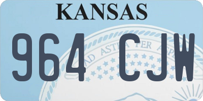 KS license plate 964CJW