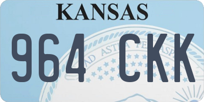 KS license plate 964CKK