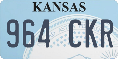KS license plate 964CKR