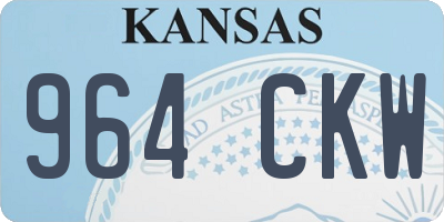 KS license plate 964CKW