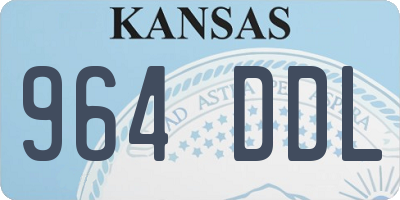 KS license plate 964DDL