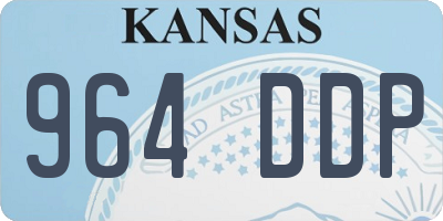 KS license plate 964DDP