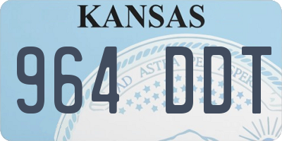 KS license plate 964DDT