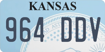 KS license plate 964DDV