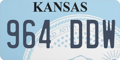 KS license plate 964DDW