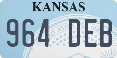 KS license plate 964DEB