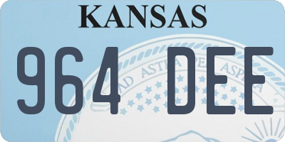 KS license plate 964DEE