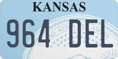 KS license plate 964DEL