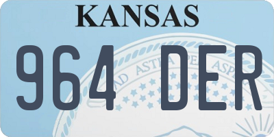 KS license plate 964DER