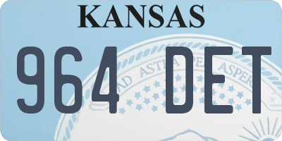 KS license plate 964DET