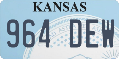 KS license plate 964DEW