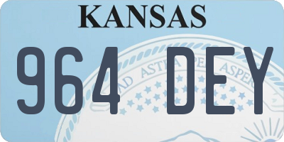 KS license plate 964DEY