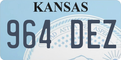 KS license plate 964DEZ
