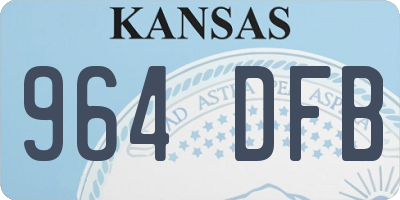KS license plate 964DFB