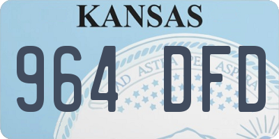 KS license plate 964DFD