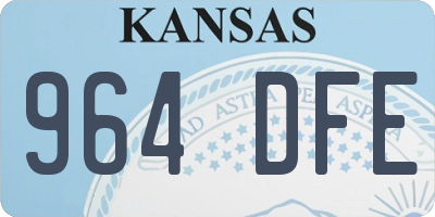 KS license plate 964DFE