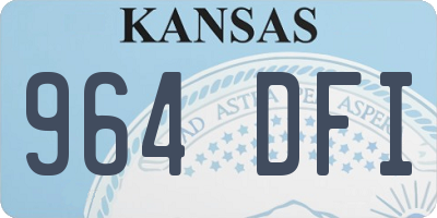 KS license plate 964DFI