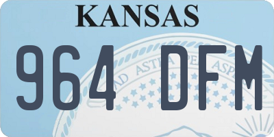 KS license plate 964DFM
